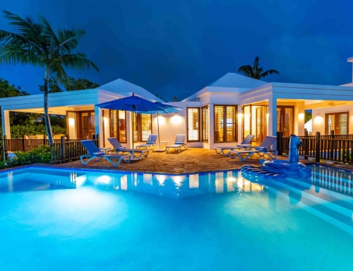 Coconut Palm Villa at Night