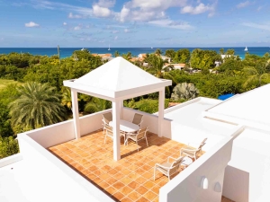 Aerial view Coconut Palm Villa Tower Gazebo